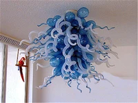 free shipping art decoration hand blown glass chandelier modern led hanging glass lighting