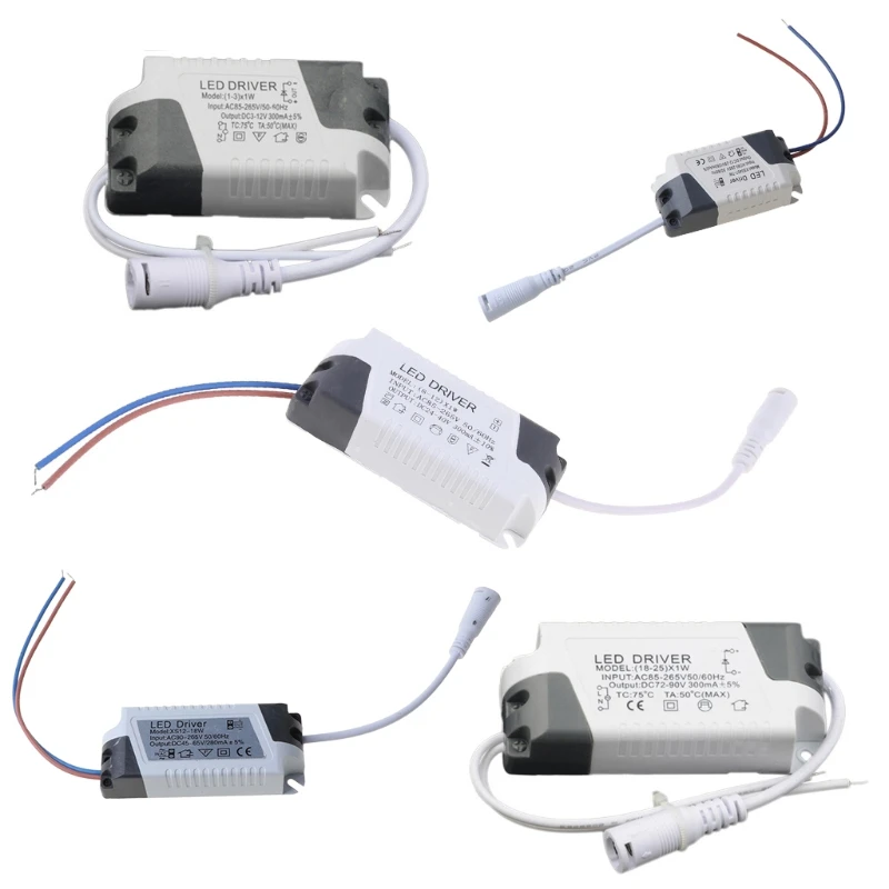 Светодиодный драйвер постоянного тока AC85-265V 1-3W 4-7W 8-12 Вт 12-18-18W 25W Питание адаптер