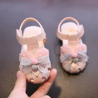 girls sandals 2021 summer new sweet princess shoes baby fashion breathable hollow toddler shoes soft bottom