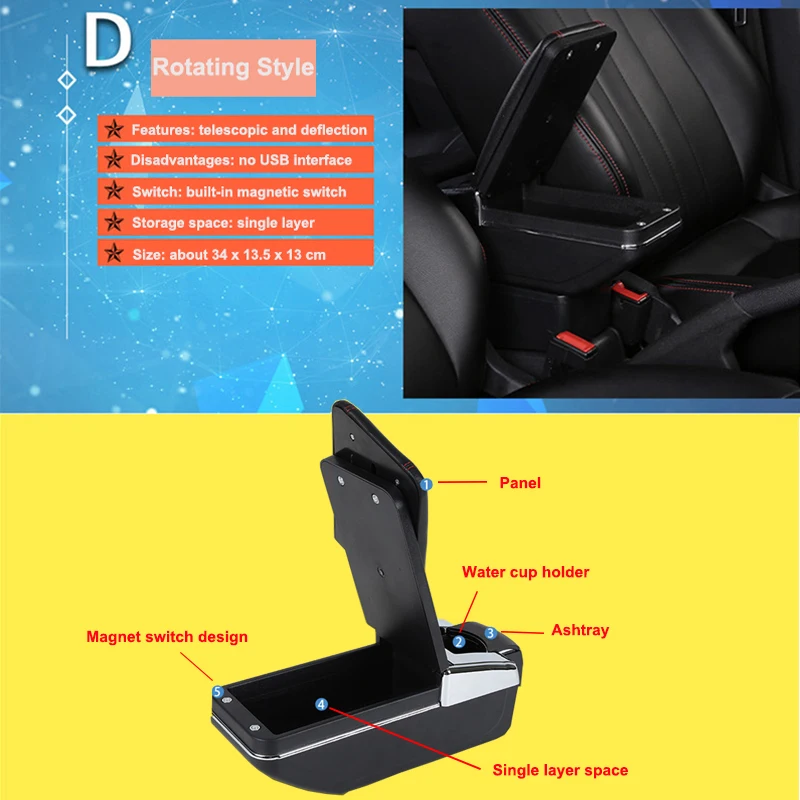 For Suzuki Ignis 2016 2017 2018 Car Armrest Box Central Store Content Products Interior Storage Car-Styling | Автомобили и