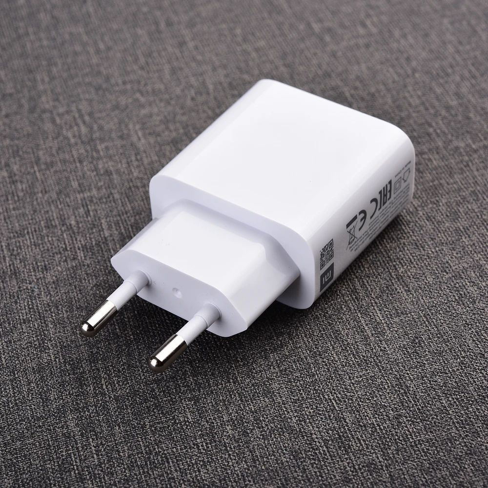 Зарядное устройство USB XIAOMI с европейской вилкой 5 В 2 А адаптер 100 см в 1 кабель Micro