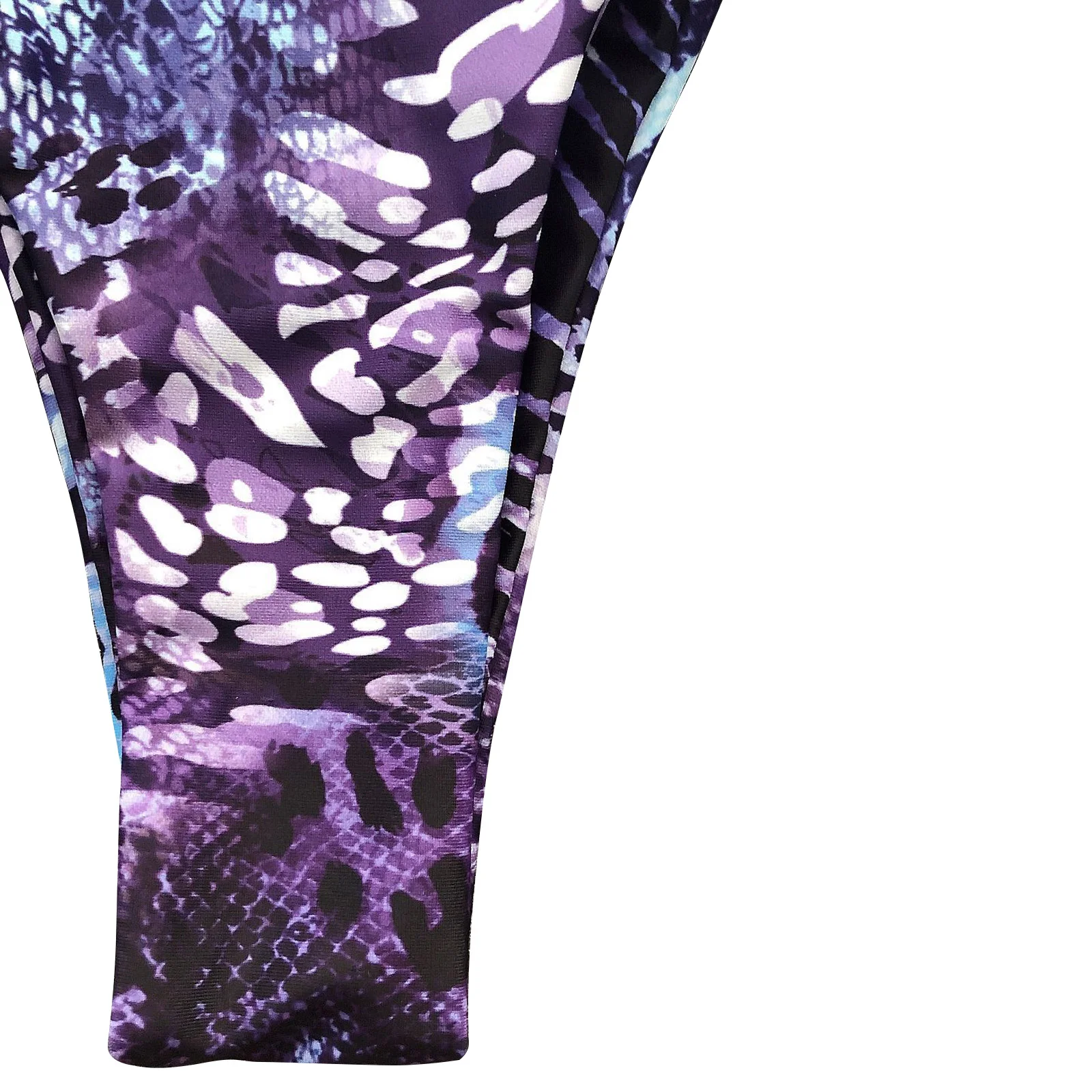 

Meihuida Women's Bikini Swimsuit Two Piece Fashion Sexy Mesh Snake Skin Print Split Bathing Suit with Chest Pad