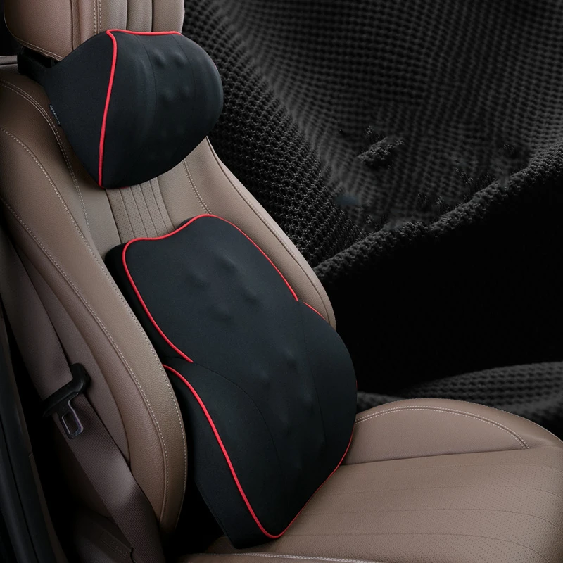 Автомобильная поясничная подушка Массажная для поддержки спины и талии