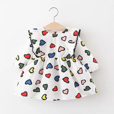 

2021 New Girls Print Princess Dress Spring and Autumn Baby Long-sleeved Cotton Dress Toddler Infant Baby Girl Cute Print Dresses