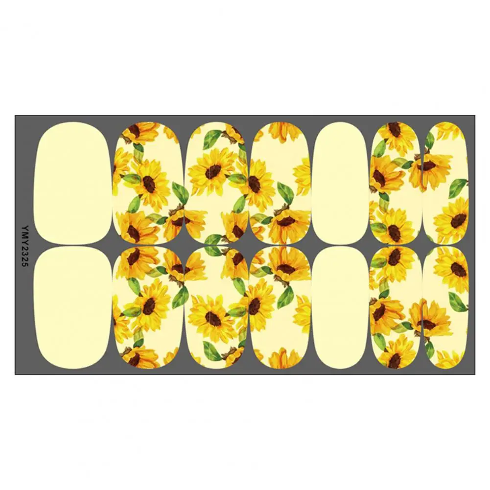 

Safe Nice-looking Plum Blossom Nail Ornament Transfer Sticker Various Styles Manicure Sticker Tearable for Girls