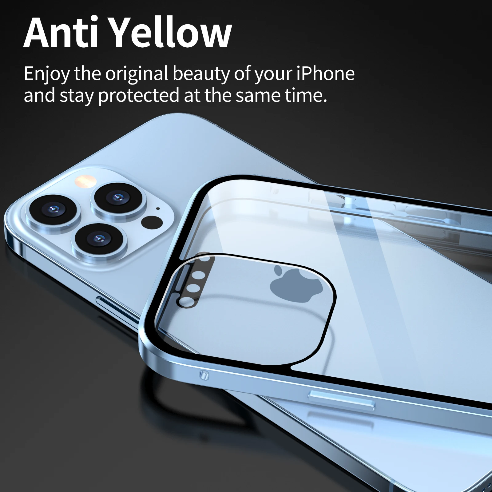 360 full protection magnetic adsorption metal case for iphone 13 pro max double sided glass privacy cover for iphone 13 mini free global shipping