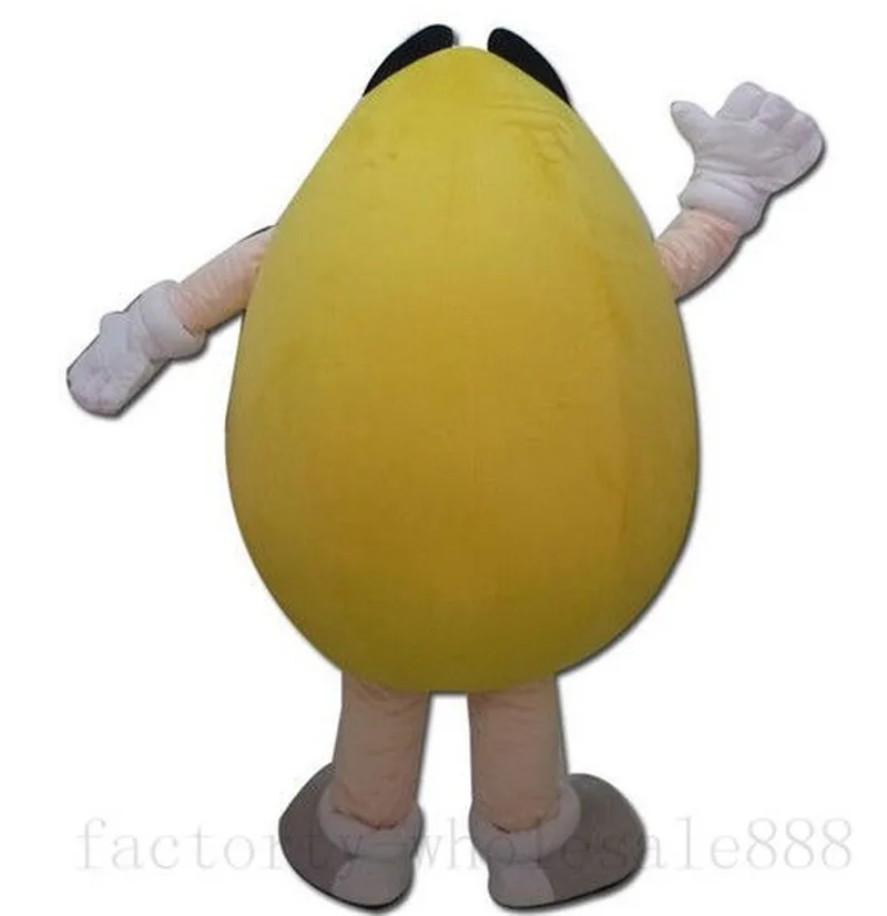 2019 рекламный костюм-талисман в виде желтого шоколада конфет платье для вечерние