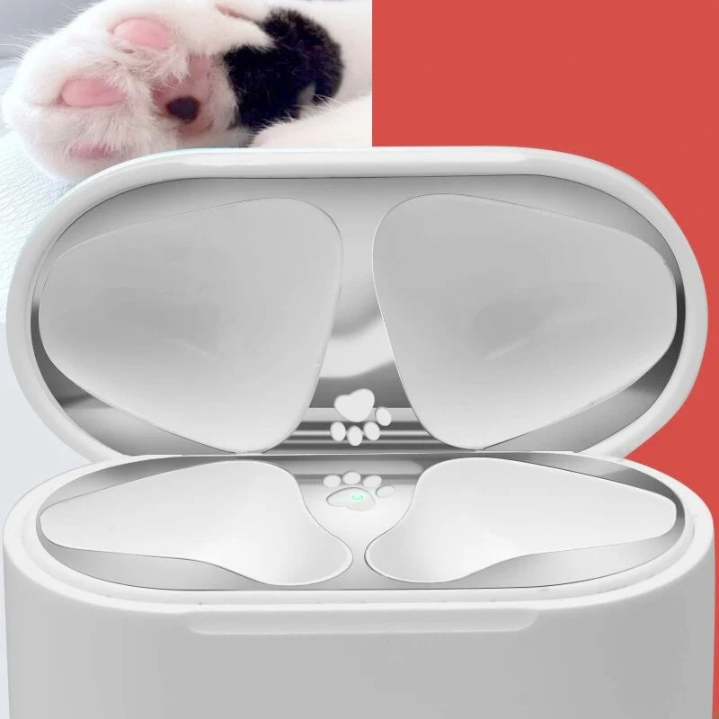 Silver 3 Для Apple AirPods 2 металлическая Пылезащитная Защитная Наклейка защитная крышка для наушников для Airpods 2 Пылезащитная наклейка для AirPods 1 - Цвет: Silver 3