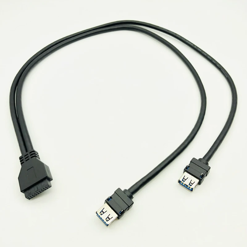 USB 3 0 20Pin кабель передней панели USB3.0 концентратор двойной порт Женский к