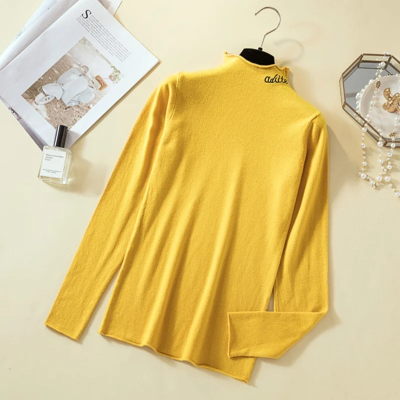 Женский мягкий свитер с вышивкой gkfnmt белый трикотажный джемпер длинным рукавом и