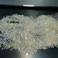 0 6mm to 2mm ij yellowish very shinning like dia mond white color round shape star cut cubic zirconia cz loose stone