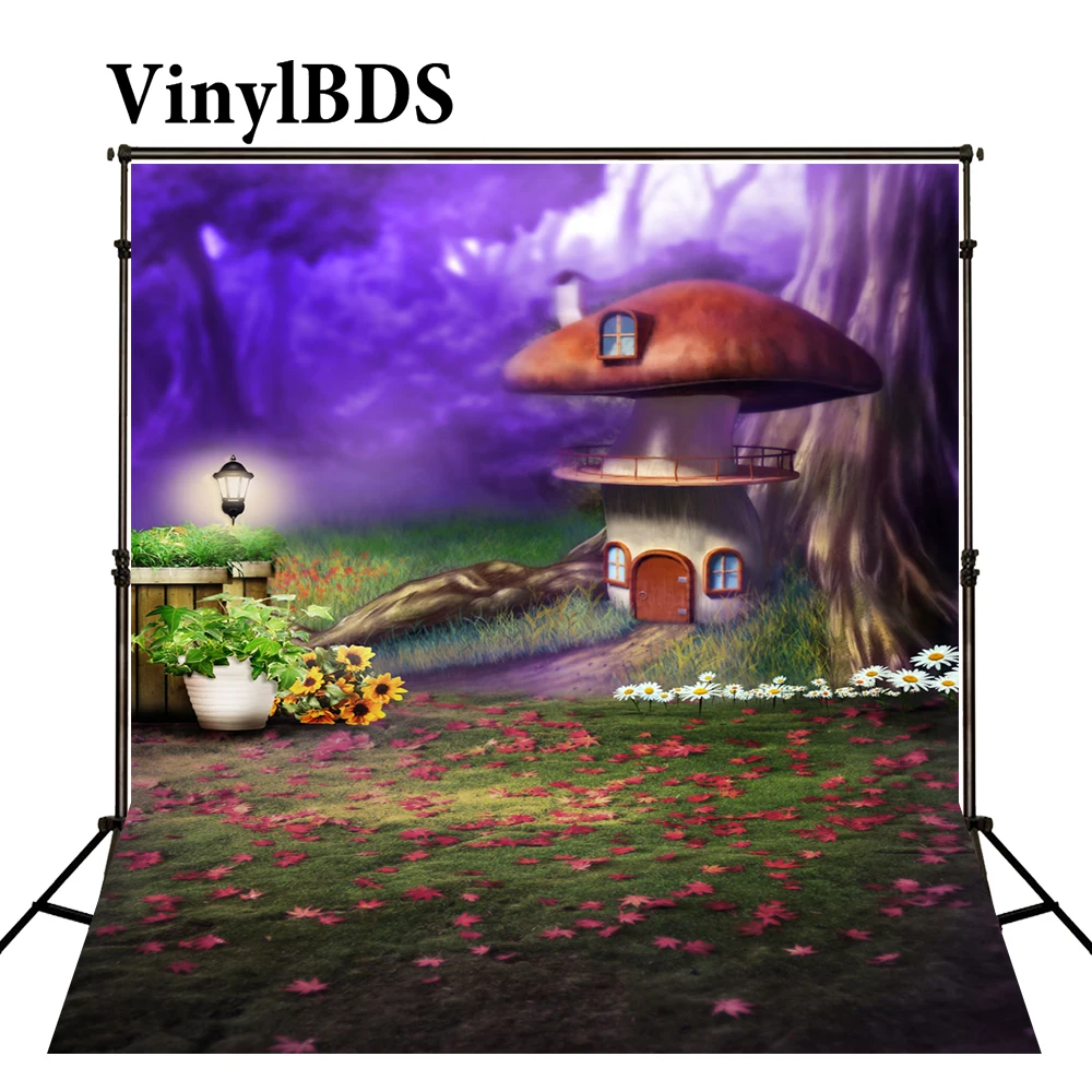 

VinylBDS 10x10 футов гриб фон сказка леса весенний фон пейзаж фон для детской фотосъемки