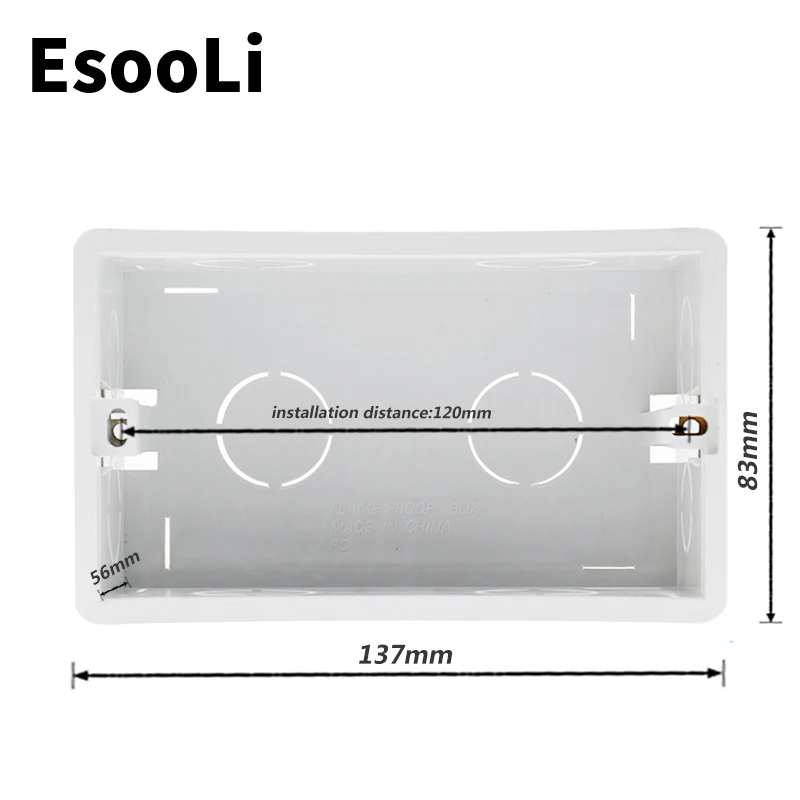 Внутренняя кассета EsooLi распределительная коробка для монтажа в стену белая