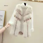 Шаль Из Искусственного лисьего меха, Зимний новый женский жилет средней длины, Пушистый Жилет, пушистое пальто, женский жилет, кардиган без рукавов,
