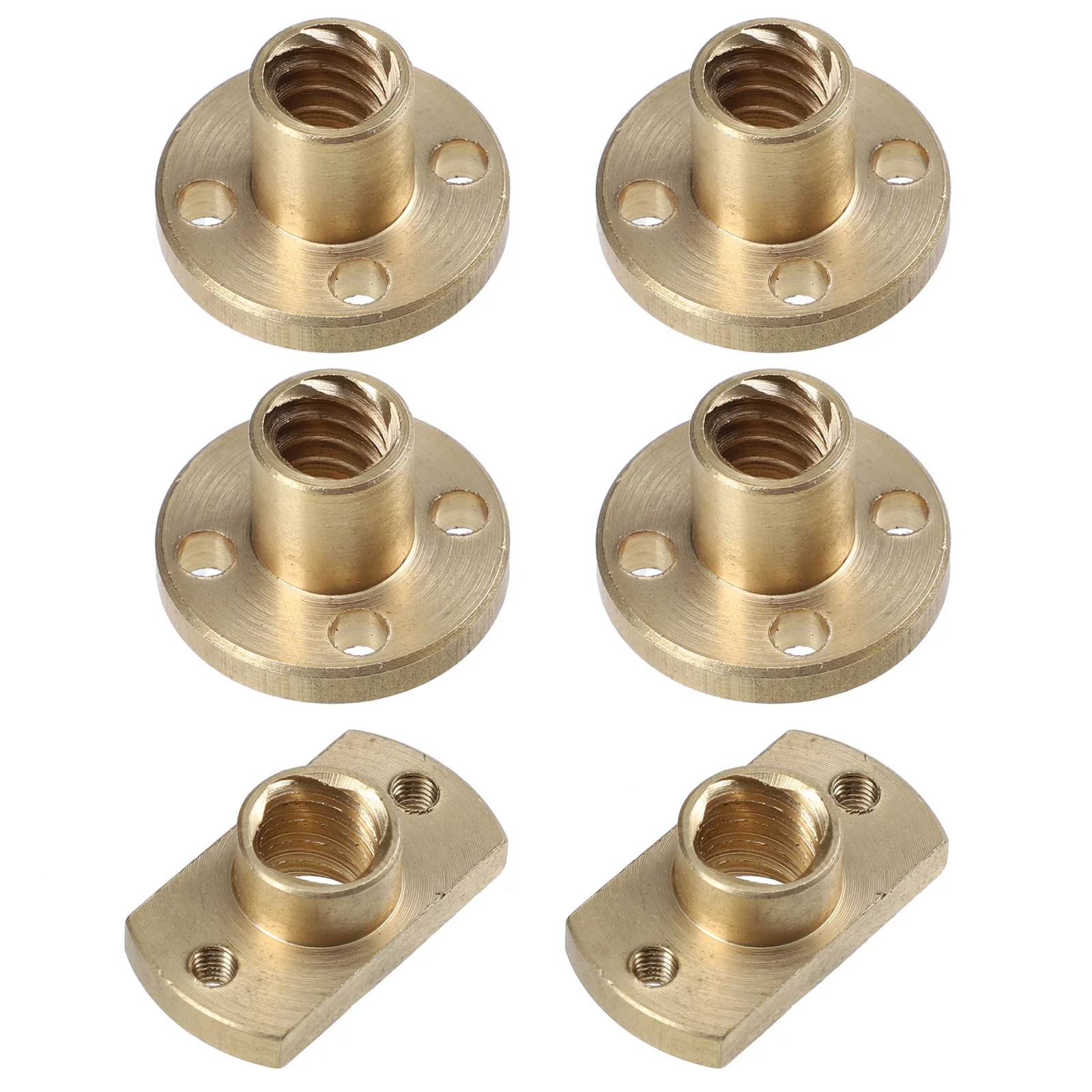 

6pcs Lead Elimination Gaps Nuts Trapezoidal Screw Brass Nuts 3D Printer Accessory