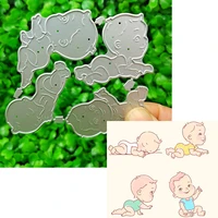 suitable for festival metal diy cutting die and 3d scrapbook photo album greeting card 4p baby 2021 new