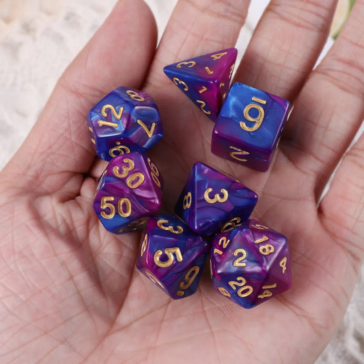 7 шт многогранные игральные кости акриловый номер игра набор для подземелий и