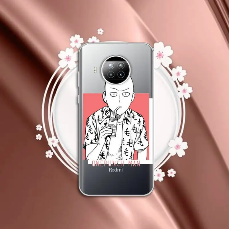 

Anime One Punch Man Phone Case Transparent for Xiaomi mi Redmi note 10 t 8 9 pro lite 11 Samsung S 8 9 10 20