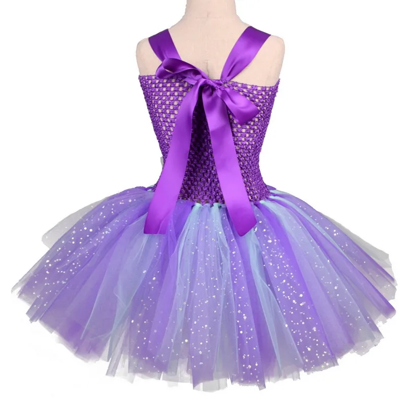 Детский Костюм Русалки для детей платье-пачка с цветами радуги и леденца платья