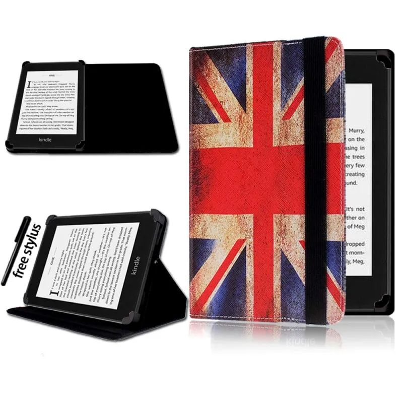 KK&LL для Amazon Kindle 4/5/7/8/9 Paperwhite 1/2/3/4/Kindle Fire HD 6 дюймов 4th/5th Gen Кожаная подставка для планшета Чехол-книжка чехол