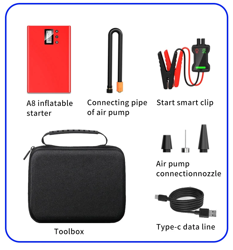 $139.00 Car Jump Starter with Air Compressor Vehicle Battery Booster Charger Tire Inflator Starting Device and Pump