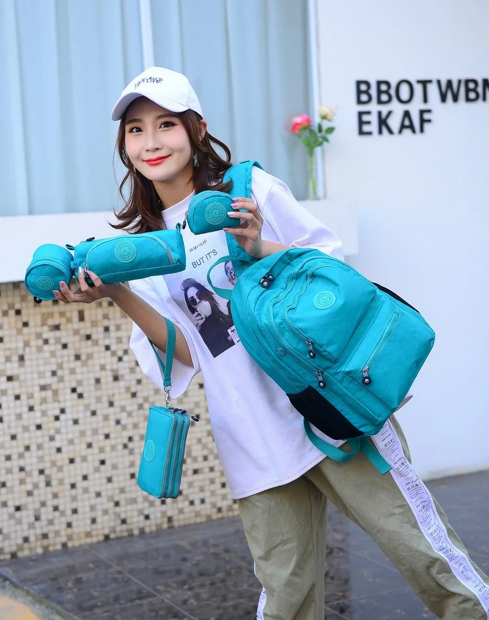 ACEPERCH Повседневный школьный рюкзак Bolsa для девочек-подростков, водонепроницаемый нейлоновый рюкзак для ноутбука Mochila Escolar с брелоком