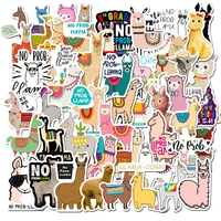 103050pcs cartoon cute kawaii alpaca graffiti stickers waterproof suitcase guitar toy decorative stickers wholesale