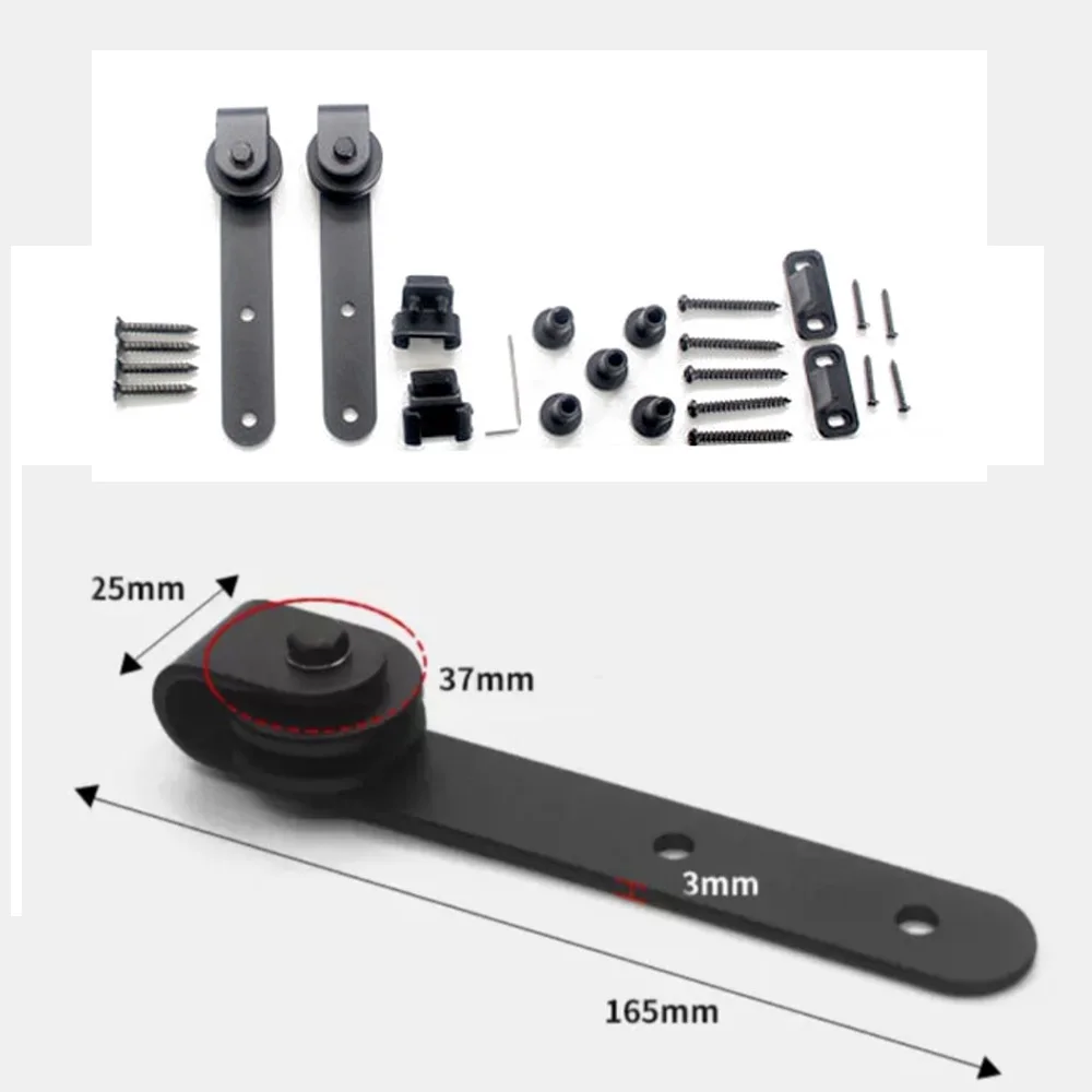 

Mini Sliding Barn Door Hardware Closet Cabinet Hanging Rail Set Household Smooth Silent Door Track Hardware Tool