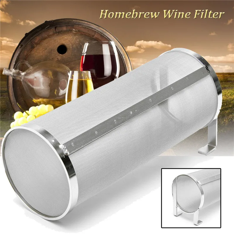 

Stainless Steel Home Brew Beer Strainer Mesh Filter Cartridge Filter For Homebrew Beer 100x255mm 400 Micron Filtering