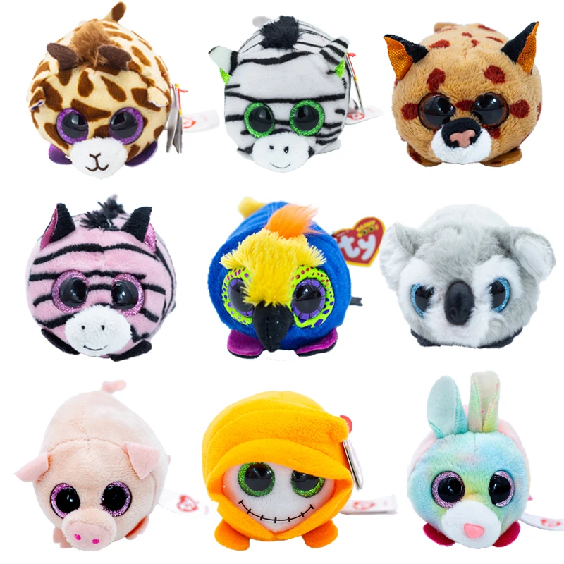 Ty Beanie Boos с большими глазами 4 дюйма 10 см жираф Зебра попугай свинка милые
