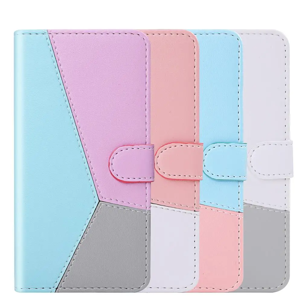 Модный трехцветный кожаный чехол для Samsung Note 10 Plus S10 S9 S8 S7 J310 J510 J530 J730 J2 Prime A10 A30 A40