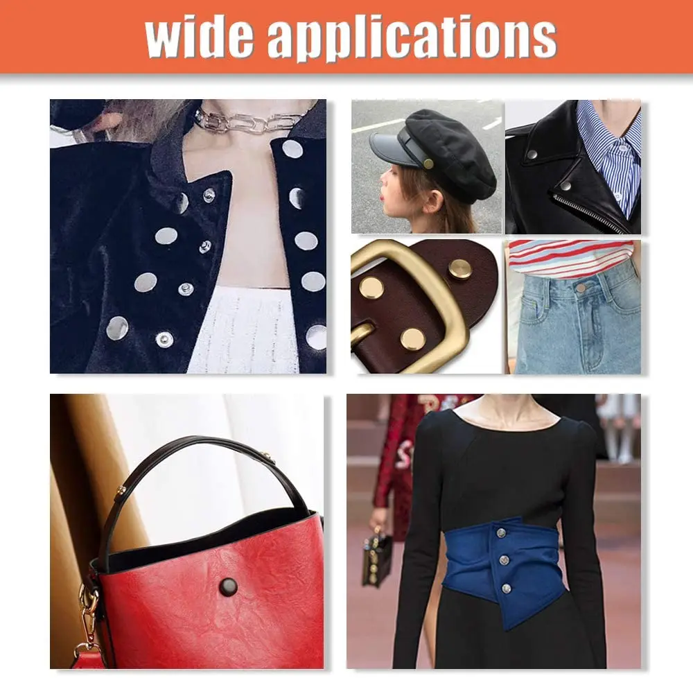 

Craftsman 120 Metal Leather Snap Kit Tools, Black, White, Bronze, Silver, Bronze And Matte Black Leather Snaps For Clothing