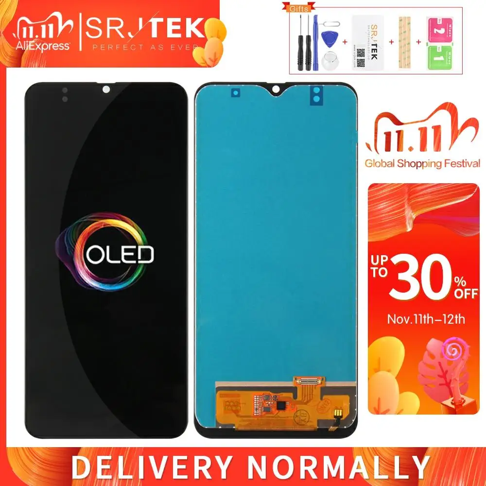 Сенсорный экран AMOLED для Samsung Galaxy A50S ЖК дисплей с дигитайзером и сенсорным экраном