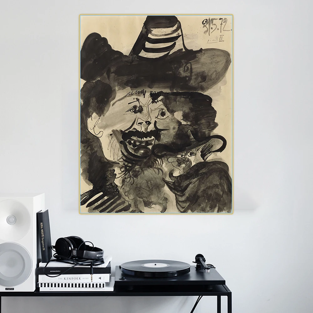 Цитон Пабло Пикассо бюст мужчины в шляпе Холст Картина маслом абстрактный постер