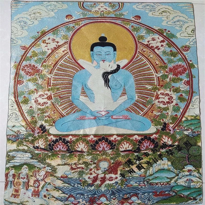 Вышивка танка Xizang Buddha вышивка шелковая Непал подвеска картина счастливый будда