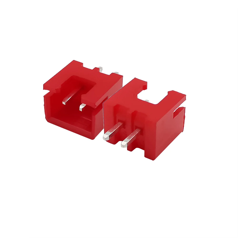 Red Nylon XH2.54 Pitch 2.54mm 2 Pin Male Plug Straight Pin Terminals Housing Connector for PCB/Automotive/electronic circuit ect