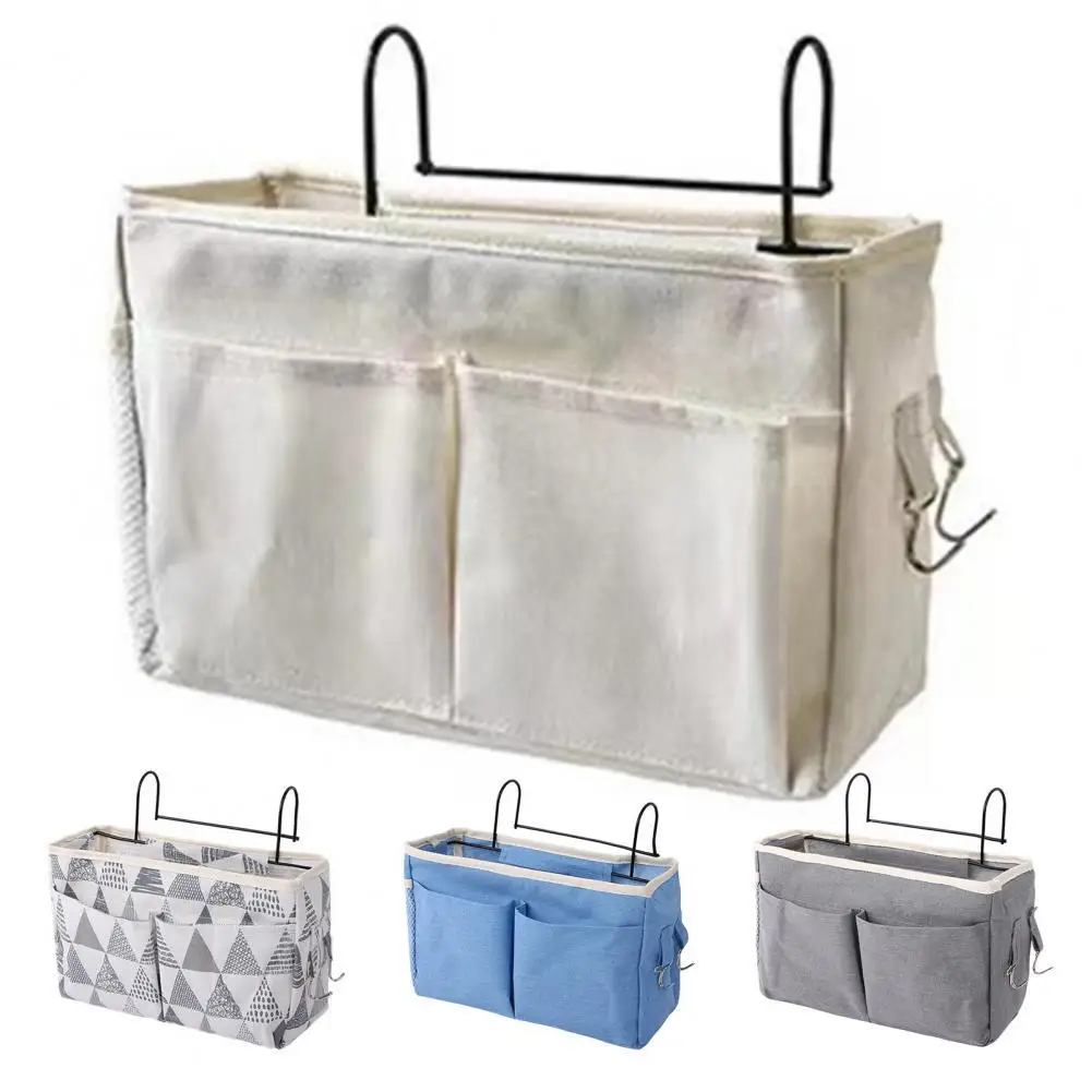 Dormitory Bedside Hanging Storage Bag on The Rack Large Capacity Student Bed Mobile Phone Basket | Дом и сад
