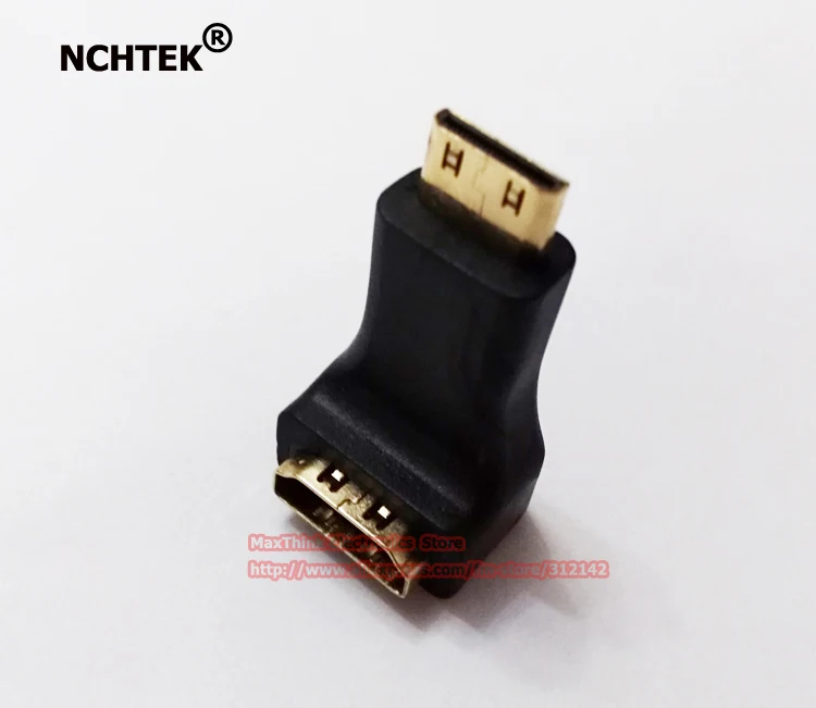 NCHTEK MINI HDMI Тип папа к тип A мама 90 градусов вниз правый угловой адаптер/Бесплатная