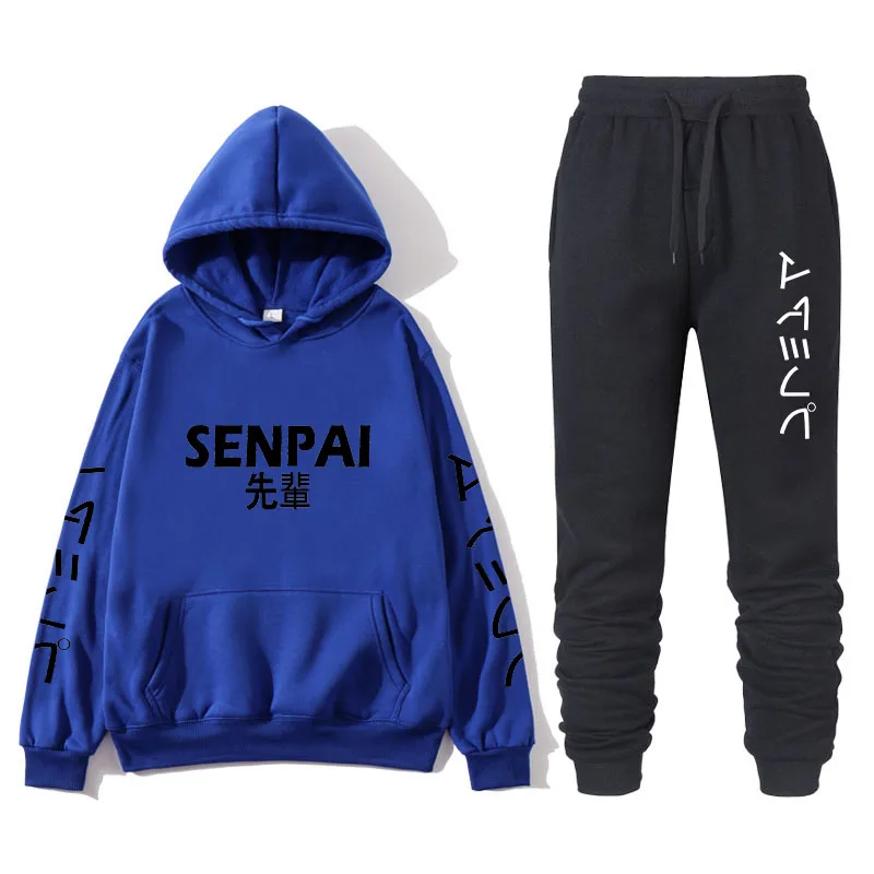 

2020 Fashion Sports Hoodie + Sweatpants Suit Casual Long Sleeve Winter Warm Thick Clothes Suit and Men's Suit