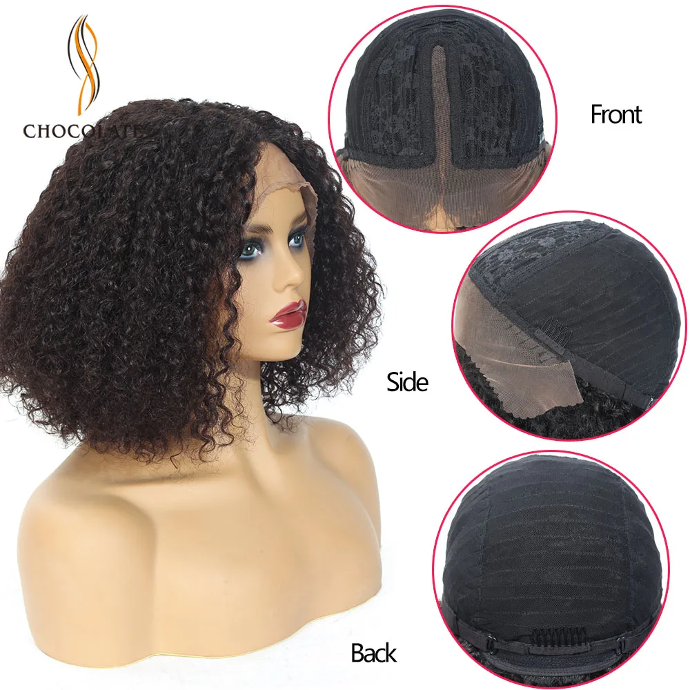 Парик из человеческих волос с кудрявыми кружевами спереди плотность 180%