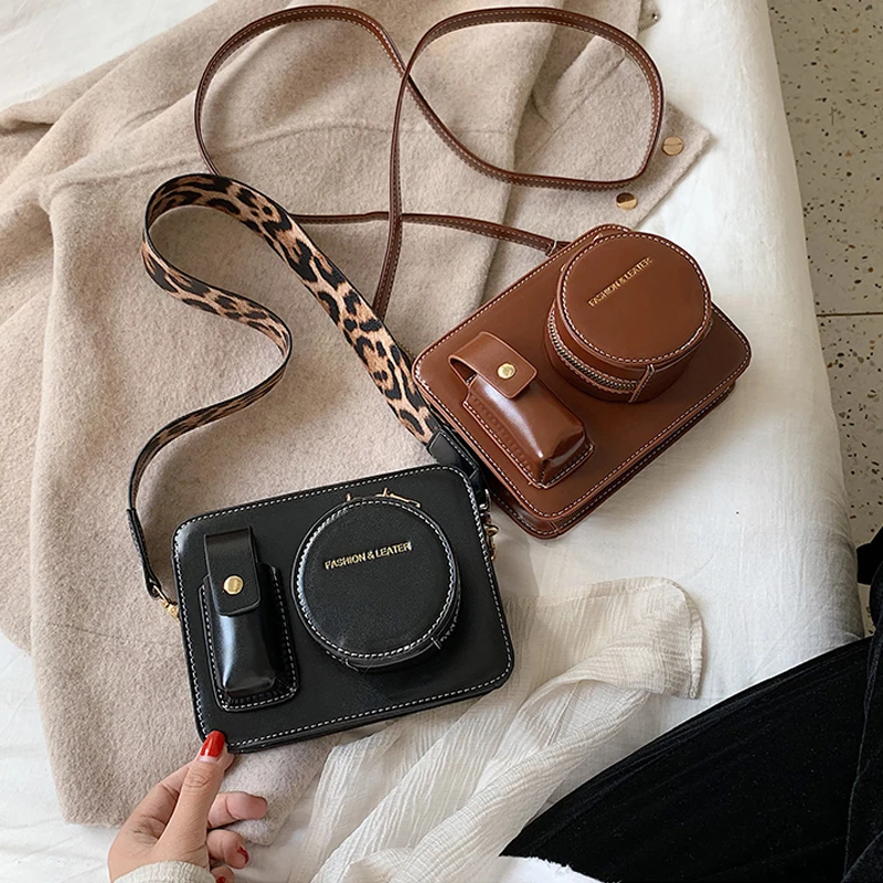 Дизайнерские Сумки-мессенджеры с широким леопардовым ремешком роскошная сумка