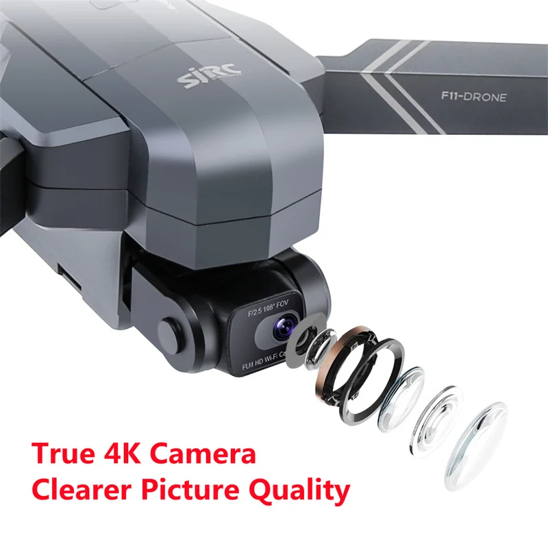 True 4K ESC Camera Brushless GPS RC Drone Model 2-Axis Gimbal EIS 1200M WIFI FPV Intelligent Follow Wireless Control Quadcopter | Игрушки и