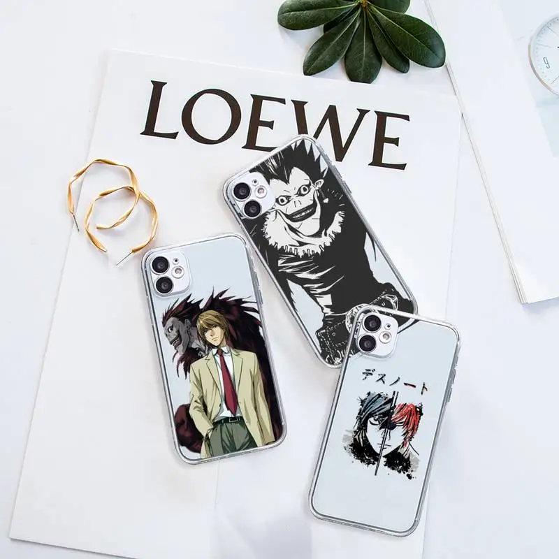 

Anime Manga Death Note Ryuk Phone Case Transparent soft For iphone 12 11 13 7 8 6 s plus x xs xr pro max mini