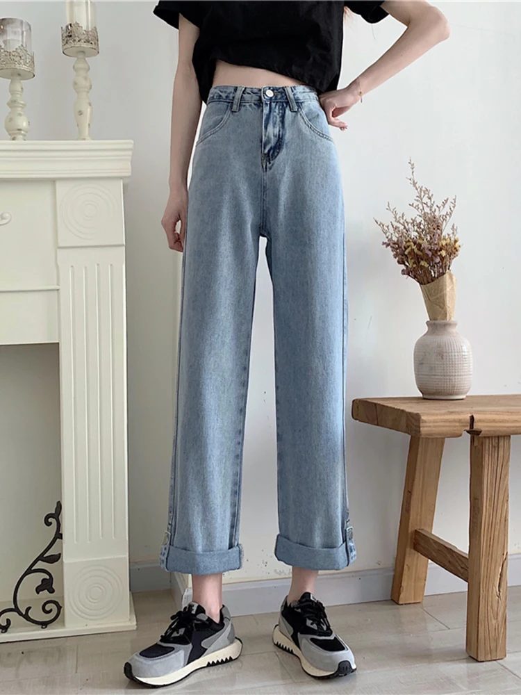 Cheap wholesale 2021 spring  autumn new fashion casual Denim women Pants woman female OL  vintage jeans Atysg6442