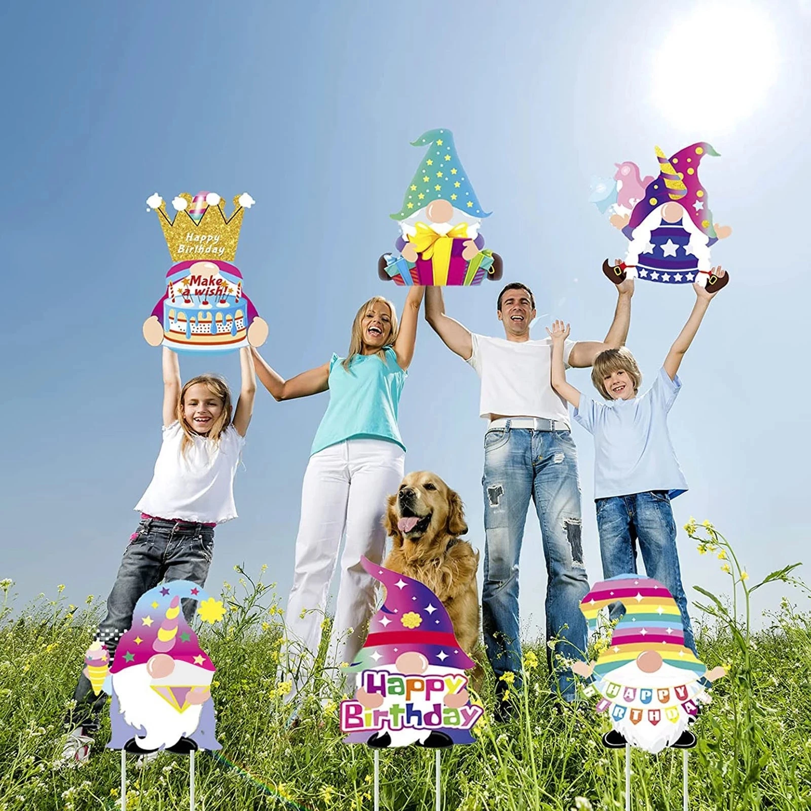 Украшение для двора на день рождения знаки ко дню карликовый двор газон сад