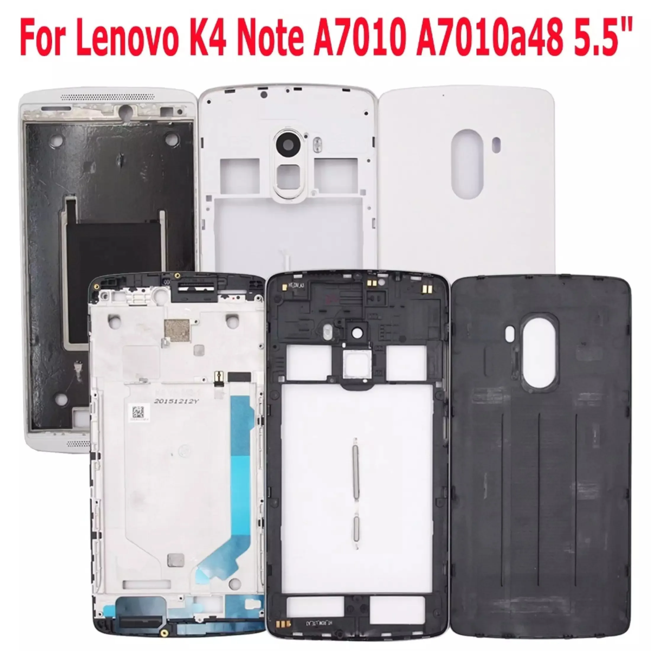 Чехол с полным покрытием корпуса для Lenovo K4 NOTE A7010 средняя рамка ЖК-дисплея кнопки включения и регулировки громкости объектива камеры запасная крышка батарейного отсека