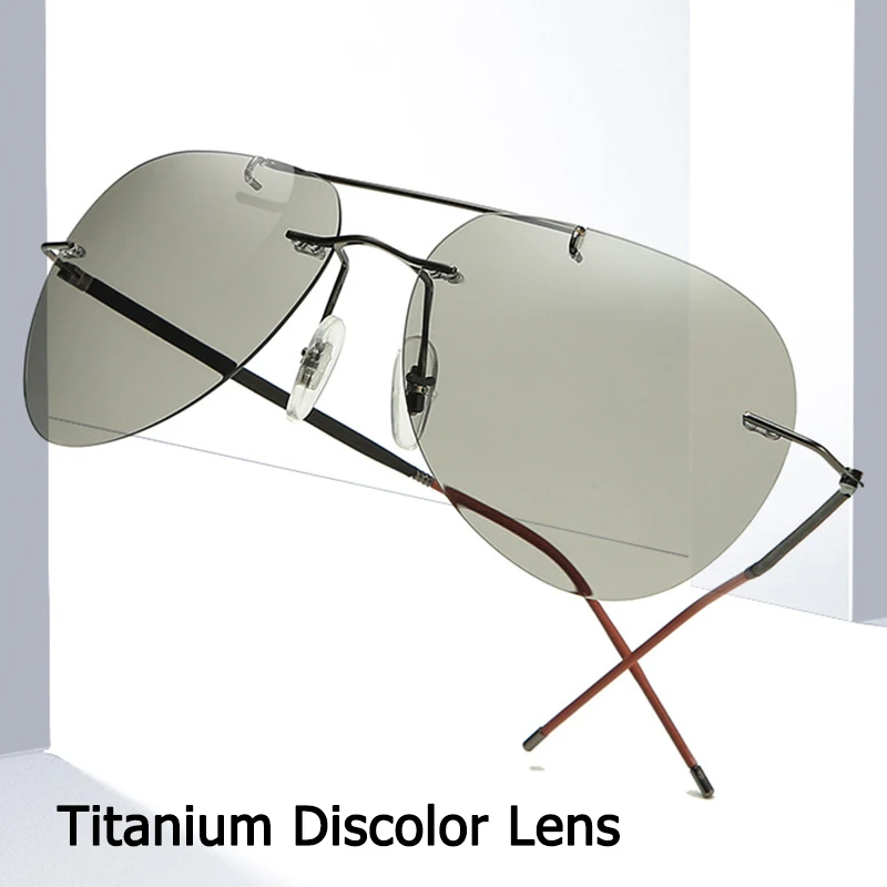 JackJad Ultralight Titanium Polarized Discolor Lens Sunglasses Driving Fishing Fold Hinge Brand Design Sun Glasses Oculos De Sol