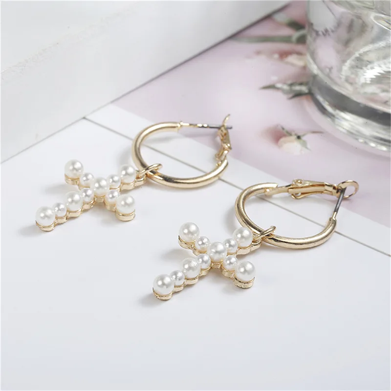 

Cross Clip Earrings Long chain Fashion Ear Clips Hoop Earring Cross series Earrings Women Girls Jewelry Gift Birthday Christian