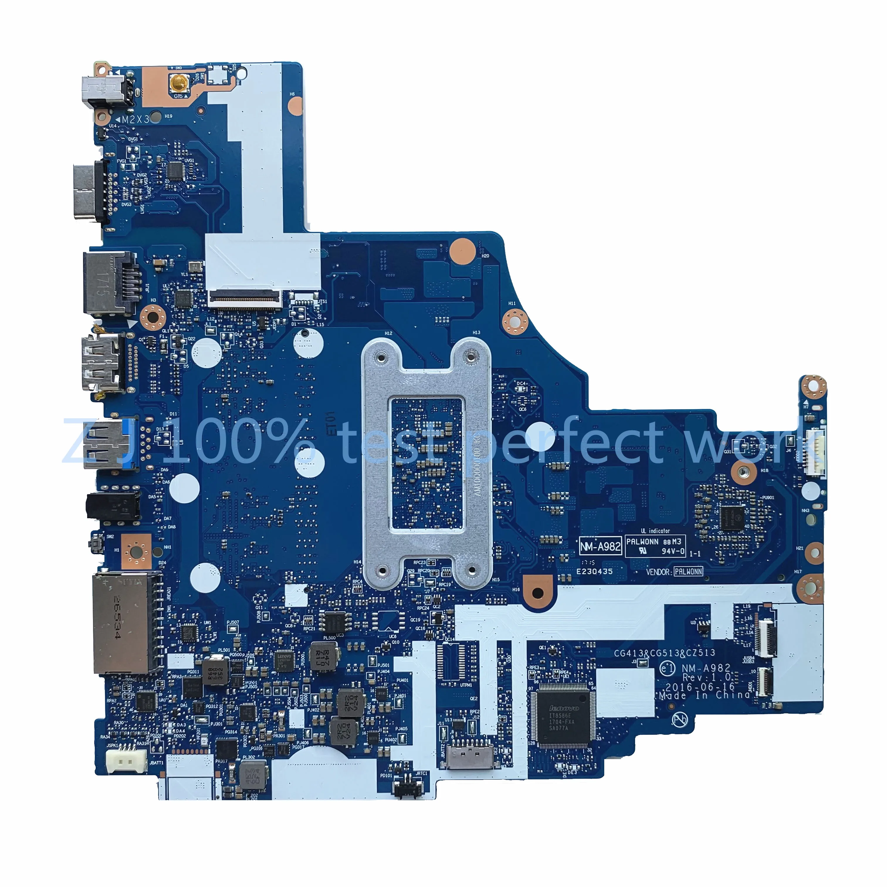 Материнская плата для ноутбука Lenovo Ideapad 310-15IKB с процессором i3-7100U SR2ZW, 4 ГБ оперативной памяти NM-A982 DDR4. 100% проверено. Быстрая доставка. 5B20M29225.