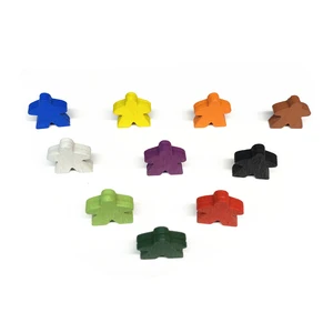 10 шт.лот гуманоид деревянный Pawnшахматы 16 мм Meeple для Аксессуары для настольной игры 16 мм * 6 мм 10 Цвета